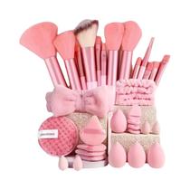Kit De Maquiagem Com 33 Peças E Esponjas De Beleza Grandes E Pequenas Para Aplicação E Remoção