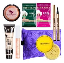 Kit De Maquiagem Completo Base Pó Compacto Matte Corretivo Kit De Maquiagem Completo Base Pó Compacto Matte Corretivo