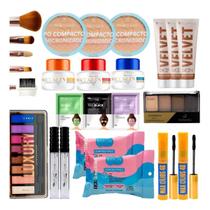 Kit De Maquiagem Completo Cílios Rímel Batom Base - Nova Avenida Kit De Maquiagem Completo Cílios Rímel Batom Base - Nova Avenida
