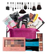Kit de Maquiagem Completo Profissional + Sombras BZ02-1 - Pele Parda