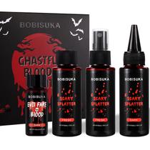 Kit de maquiagem de sangue falso com efeitos especiais de Halloween BOBISUKA