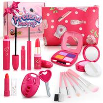 Kit de maquiagem fingido Woumserta para meninas de 3 a 5 a 6 anos Kit de maquiagem fingido Woumserta para meninas de 3 a 5 a 6 anos