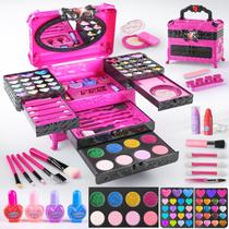 Kit de maquiagem GORISPI Kids Girl 66 unidades com sombra, batom, unha