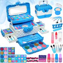 Kit de maquiagem HERAPFANN Frozen Theme para meninas de 3 a 12 anos