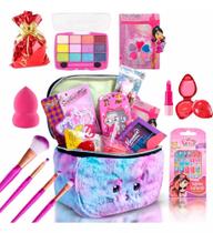 Kit de Maquiagem Infantil com Bolsinha Necessaire Moranguinho IG149