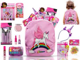 Kit De Maquiagem Infantil Completo Com Tiara + Bz131 - Bazar Na Web