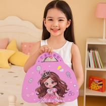 Kit de Maquiagem Infantil Completo em Maleta Presentes Meninas Pincéis Rosa Crianças