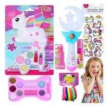 Kit De Maquiagem Infantil Menina Princesa Lindo Kit De Maquiagem Infantil Menina Princesa Lindo
