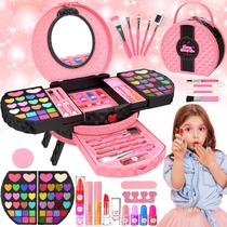 Kit de Maquiagem Infantil MINIFUN (66 Peças Laváveis) - Para Meninas de 3 a 12 Anos