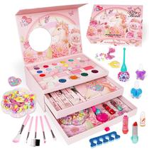 Kit de maquiagem infantil para meninas Kit de maquiagem lavável com cosméticos reais Conjunto de maquiagem Pretend Play Toy para crianças pequenas com espelho de maquiagem Kid Princess Play Conjunto de maquiagem Kid Princess Play para 3 a 12 anos, presente de aniversário perfeito para meninas Kit de maquiagem infantil para meninas Kit de maquiagem lavável com cosméticos reais Conjunto de maquiagem Pretend Play Toy para crianças pequenas com espelho de maquiagem Kid Princess Play Conjunto de maquiagem Kid Princess Play para 3 a 12 anos, presente de aniversário perfeito para meninas