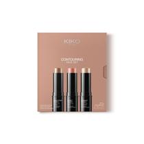 Kit de maquiagem KIKO Milano Contouring Face Set com 3 bastões