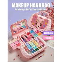 Kit De Maquiagem Lavável Para Meninas, Conjunto De Cosméticos De Brincadeira Com Espelho, Brinquedos Kit De Maquiagem Lavável Para Meninas, Conjunto De Cosméticos De Brincadeira Com Espelho, Brinquedos
