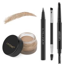 Kit de maquiagem LAVONE Eyebrow Stamp Pencil com pomada e delineador