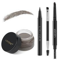 Kit de maquiagem LAVONE Eyebrow Stamp Pencil com pomada e delineador