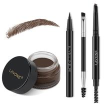 Kit de maquiagem LAVONE Eyebrow Stamp Pencil com pomada e delineador