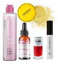 Kit De Maquiagem Lip Tint Pó Banana Lip Gloss Sérum