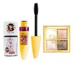 Kit De Maquiagem Lip Tint Rímel Paleta De Sombras