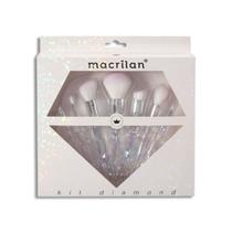 Kit de Maquiagem Macrilan Diamond 7 Pincéis Cerdas Macias