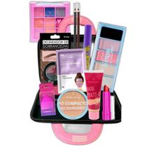 Kit De Maquiagem Maleta Pó Comapcto Base Batom Gloss Morena - Nova Avenida Kit De Maquiagem Maleta Pó Comapcto Base Batom Gloss Morena - Nova Avenida