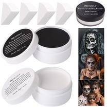 Kit de maquiagem MEICOLY Halloween para pintura facial em preto e branco, 7 unidades Kit de maquiagem MEICOLY Halloween para pintura facial em preto e branco, 7 unidades