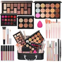 Kit de Maquiagem Moobirlet All-in-One com Batom, Sombra e Esponja