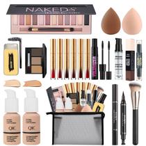 Kit de maquiagem NUIBO Kit completo com conjunto de sombras e batons Naked Kit de maquiagem NUIBO Kit completo com conjunto de sombras e batons Naked