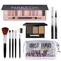 Kit de maquiagem NUIBO, paleta de sombras nuas de 12 cores com pincéis