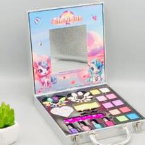 Kit de Maquiagem para Crianças com 22 Itens Diversos e Espelho Kit de Maquiagem para Crianças com 22 Itens Diversos e Espelho