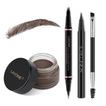 Kit de maquiagem para lápis de sobrancelha LAVONE com microblading à prova d'água