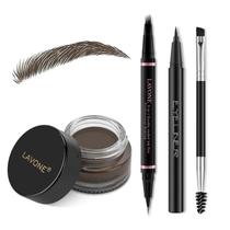 Kit de maquiagem para lápis de sobrancelha LAVONE com microblading à prova d'água