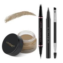 Kit de maquiagem para lápis de sobrancelha LAVONE com microblading à prova d'água