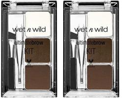 Kit de maquiagem para sobrancelhas wet n wild Ultimate Dark Brown (pacote com 2)