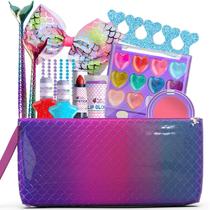 Kit de maquiagem PURPLE LADYBUG Kids Real Mermaid para meninas de 6 a 12 anos