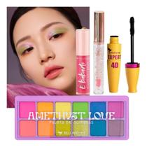 Kit De Maquiagem Rímel Gloss Paleta De Sombra Blush Liquido
