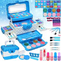 Kit de maquiagem ROKKES para meninas de 3 a 12 anos Pretend Cosmetic 57 unidades Kit de maquiagem ROKKES para meninas de 3 a 12 anos Pretend Cosmetic 57 unidades