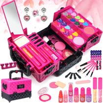 Kit de maquiagem ROKKES para meninas de 4 a 12 anos - lavável e não tóxico Kit de maquiagem ROKKES para meninas de 4 a 12 anos - lavável e não tóxico