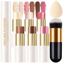 Kit de maquiagem Scarman 6 Colors Cream Contour com iluminador