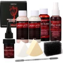 Kit de Maquiagem SFX Bowitzki Sangue Falso e Látex Líquido Kit de Maquiagem SFX Bowitzki Sangue Falso e Látex Líquido