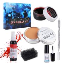 Kit de maquiagem SFX MEICOLY Scars Wax, spray de sangue falso 60 ml