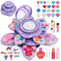 Kit de maquiagem siopal para crianças e meninas, lavável 37 unidades de 3 a 12 anos