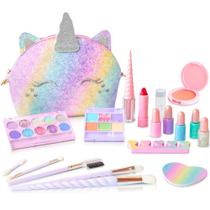 Kit de maquiagem Sprinkles Toyz Kids lavável com bolsa de unicórnio Kit de maquiagem Sprinkles Toyz Kids lavável com bolsa de unicórnio
