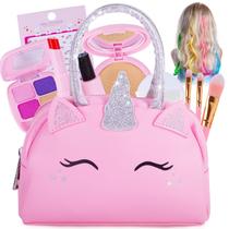 Kit de maquiagem Sprinkles Toyz Pretend Play Unicorn com bolsa para meninas Kit de maquiagem Sprinkles Toyz Pretend Play Unicorn com bolsa para meninas