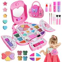 Kit de maquiagem Topsolid Kids para meninas com espelho lavável por mais de 3 anos Kit de maquiagem Topsolid Kids para meninas com espelho lavável por mais de 3 anos