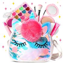 Kit de Maquiagem ULOVEME Kids para Meninas (8-10 anos) - Bolsa Sparkle Unicórnio