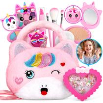 Kit de maquiagem ULOVEME Kids Real Makeup para meninas com brinquedos Umicorn