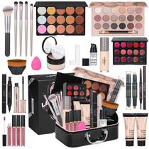 Kit de Maquiagem Venshun All-in-One: Paleta de Sombras e Brilho Labial