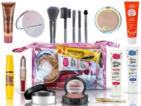 Kit De Maquiagens Completo Necessaire + - Pele Negra