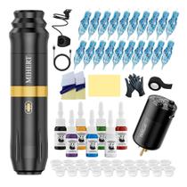 Kit de Máquina de Tatuagem Rotativa Sem Fio MIHERT com Bateria de 1500 mAh