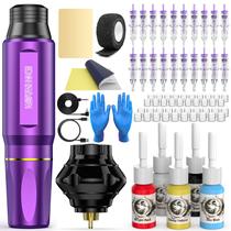 Kit de máquina de tatuagem Wormhole Wireless Tattoo WTK176 Purple