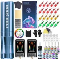 Kit de Máquina de Tatuajes Vidattx Poseidón Inalámbrico 12V 2x2300mAh